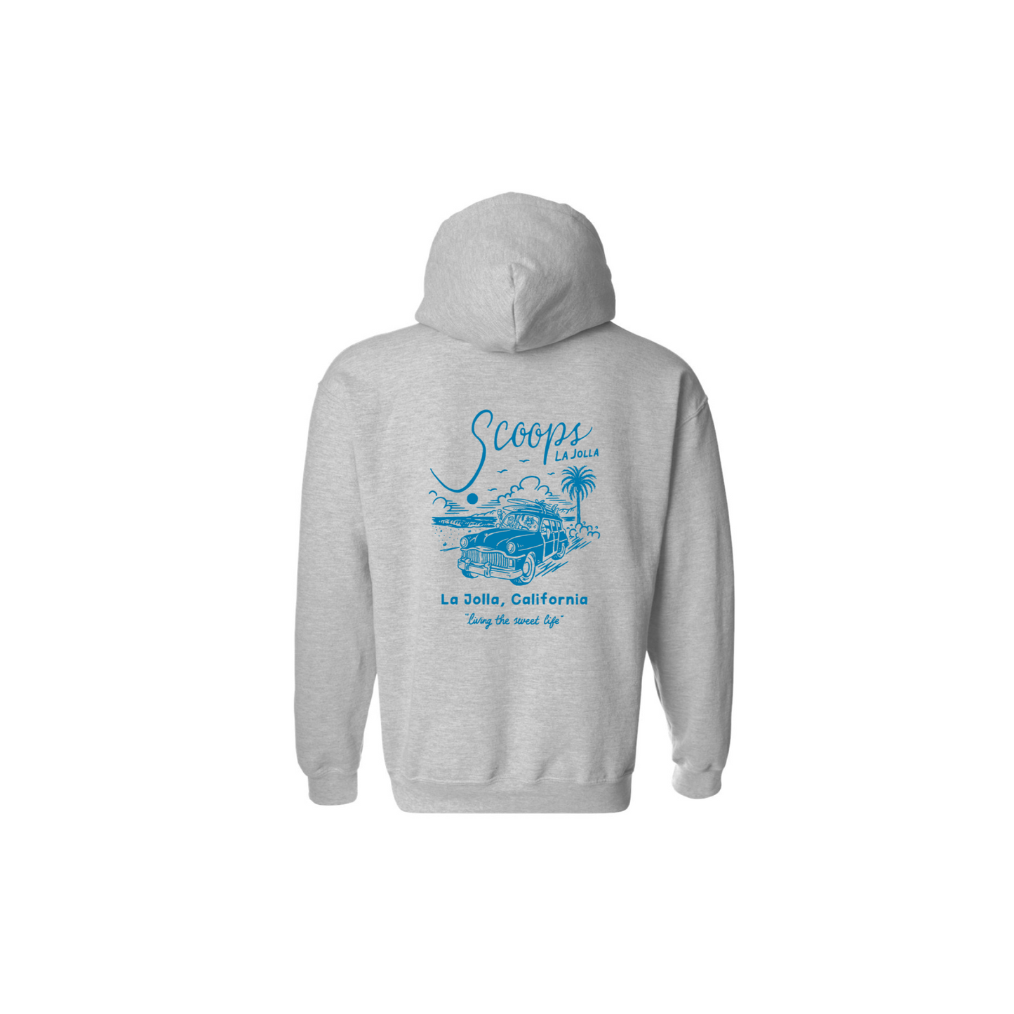 Scoops La Jolla Hoodie Sweatshirt- Gray