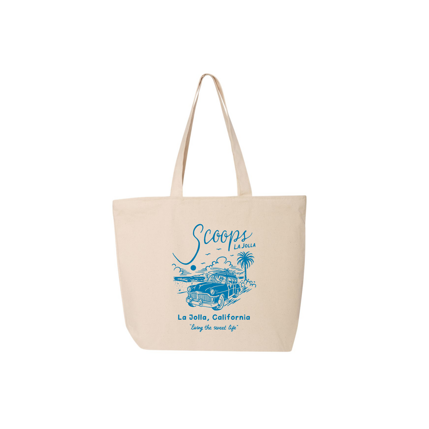 Scoops La Jolla Zippered Tote Bag